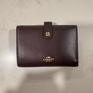 Coach Small Leather Snap Wallet - Maple